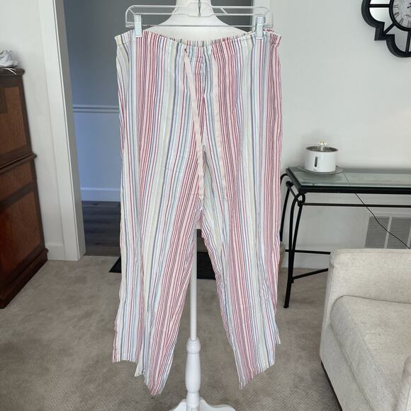 Lucky Brand Other - Lucky Brand Women SZ XL Pajama Lounge Pants Cotton Striped Drawstring FLAW